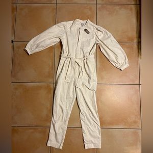 JCrew White Long sleeved cream Romper